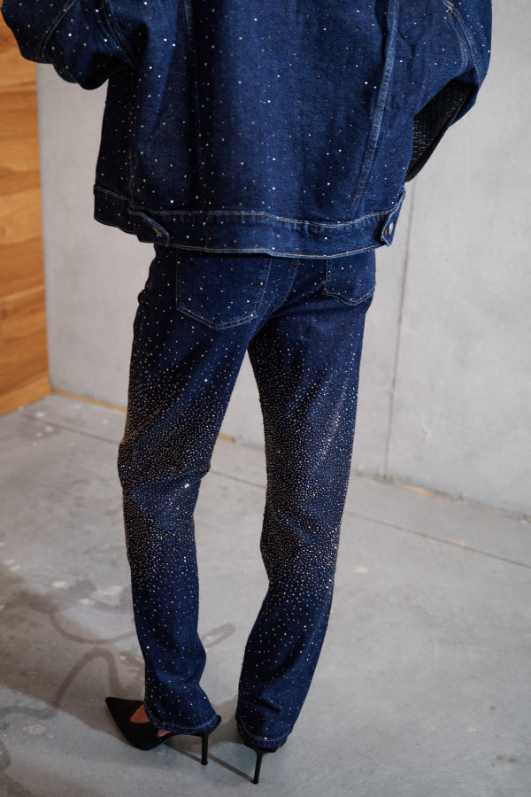 Denim strass