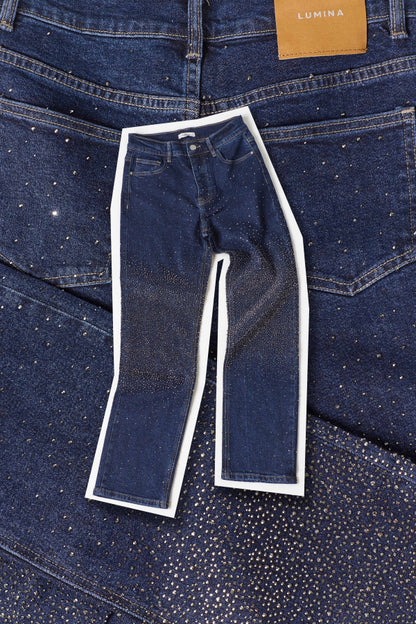 Denim strass