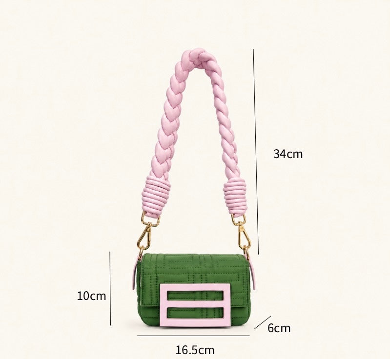 PREORDINA Borsa Mini Intreccio Candy Green