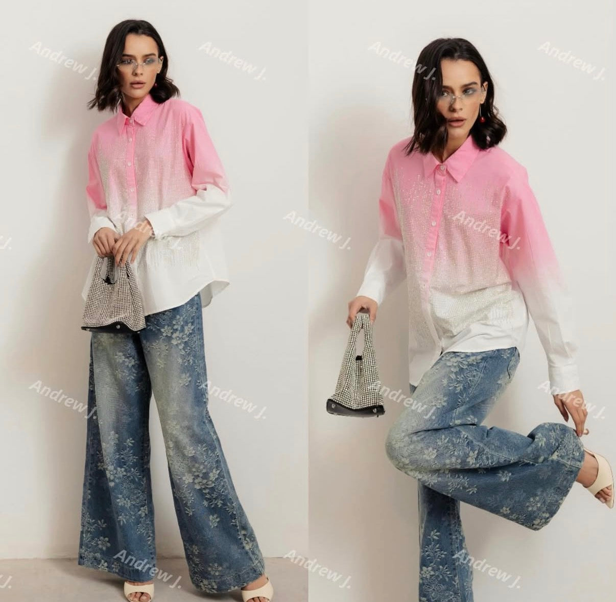 Camicia bi-color