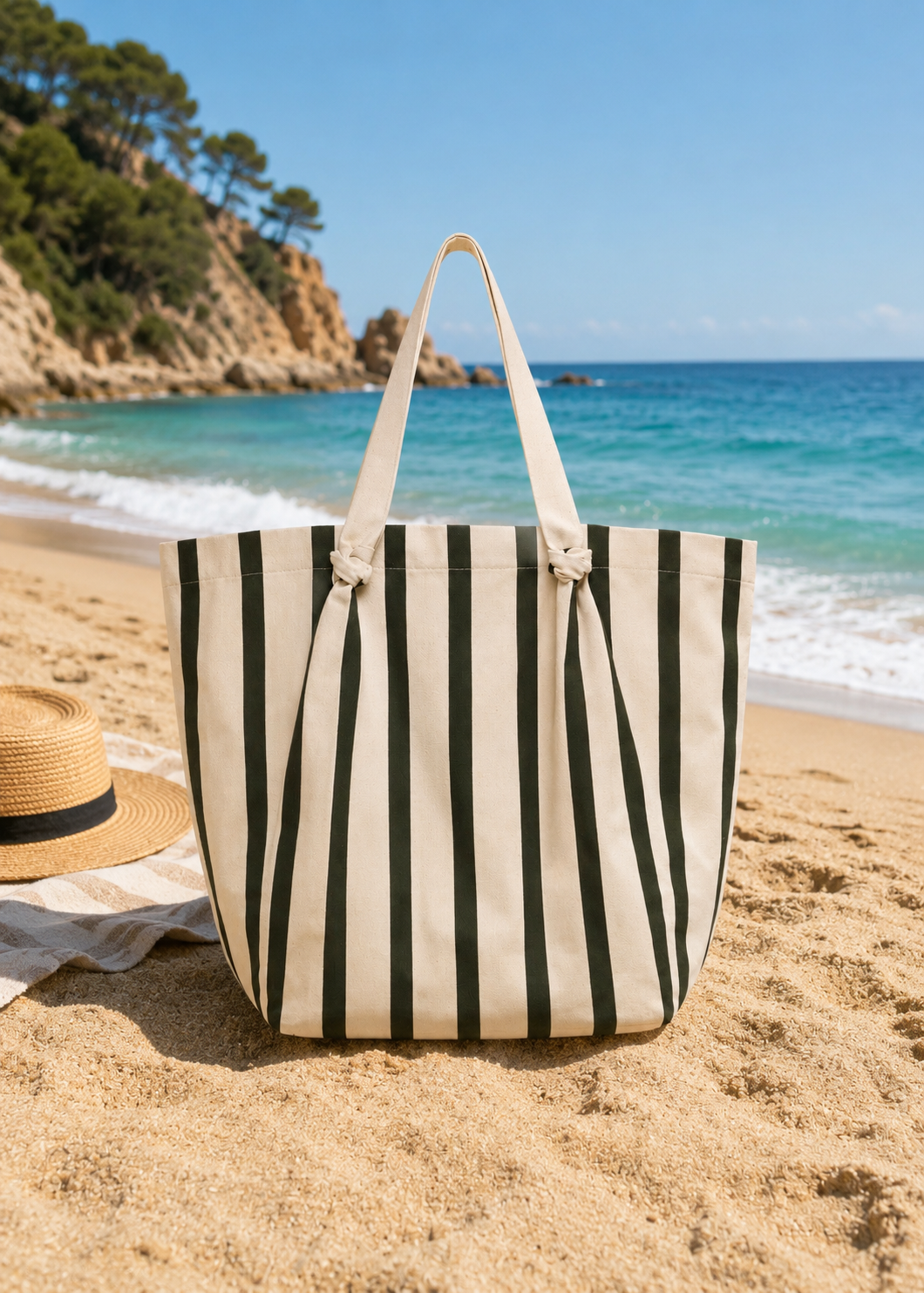 Borsa con fantasia a righe