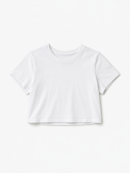 T-shirt Cropped 100% Cotone