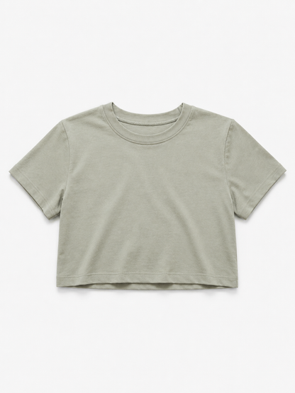 T-shirt Cropped 100% Cotone