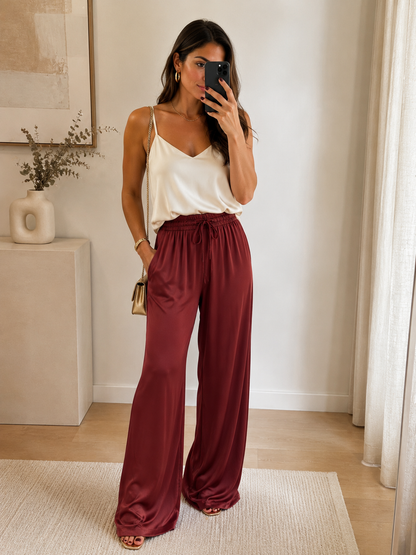 Pantalone satin