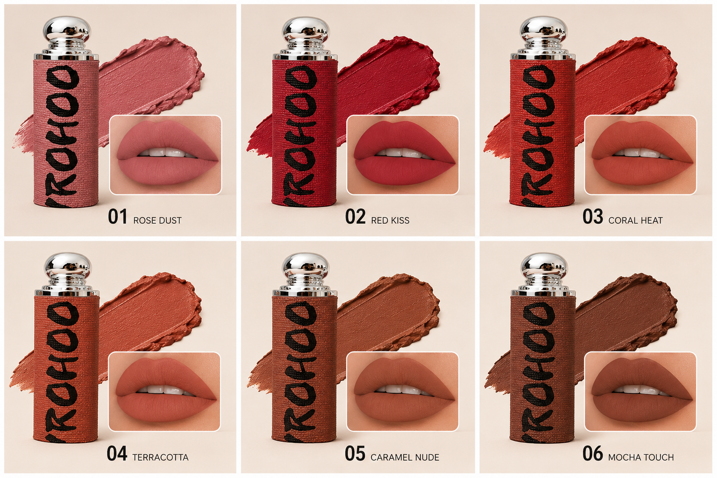 Rossetti Opachi ROHOO – Set 6 Tonalità