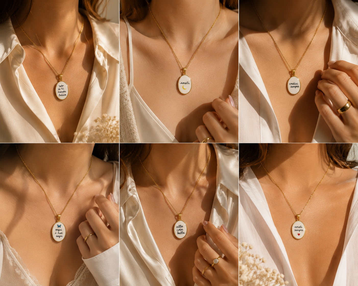 Collana Smaltata con Frase
