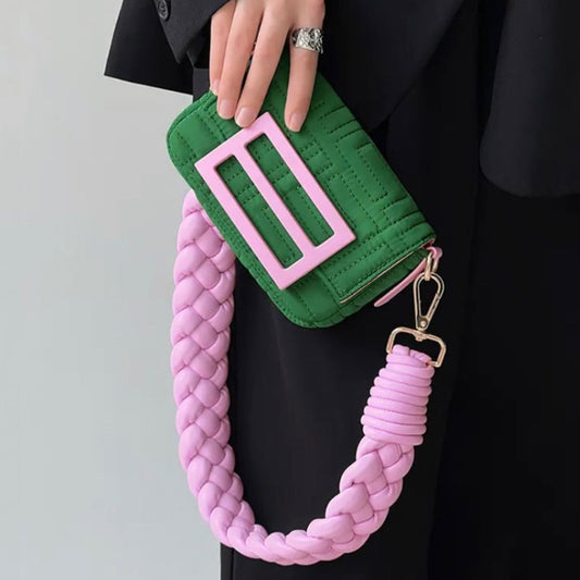 PREORDINA Borsa Mini Intreccio Candy Green