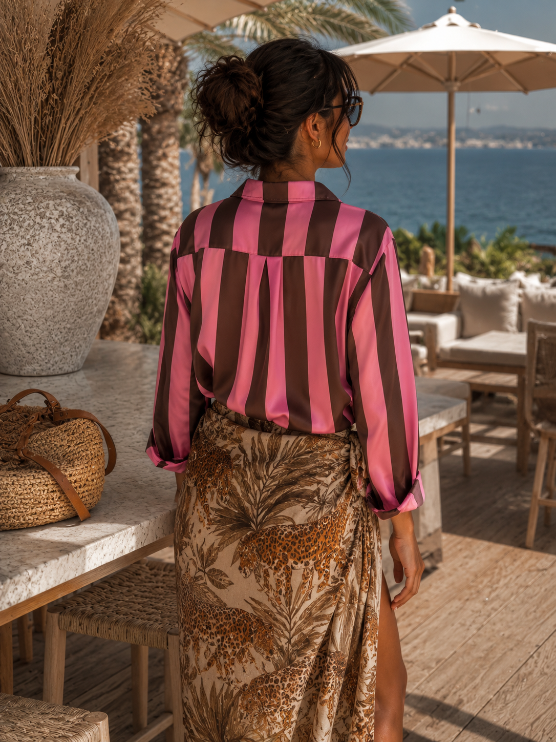 Camicia Satin Candy Stripes