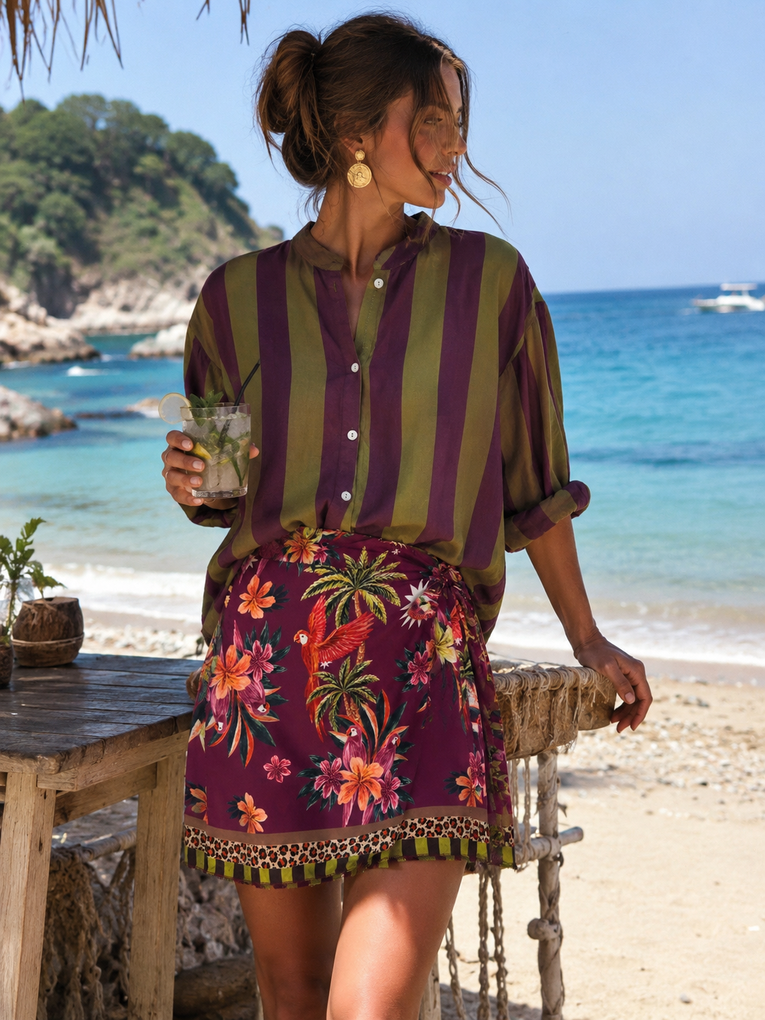 Camicia Riga Burgundy