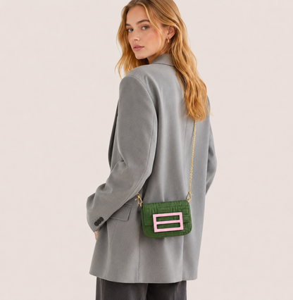 Borsa Mini Intreccio Candy Green