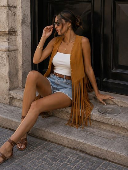 Gilet con frange