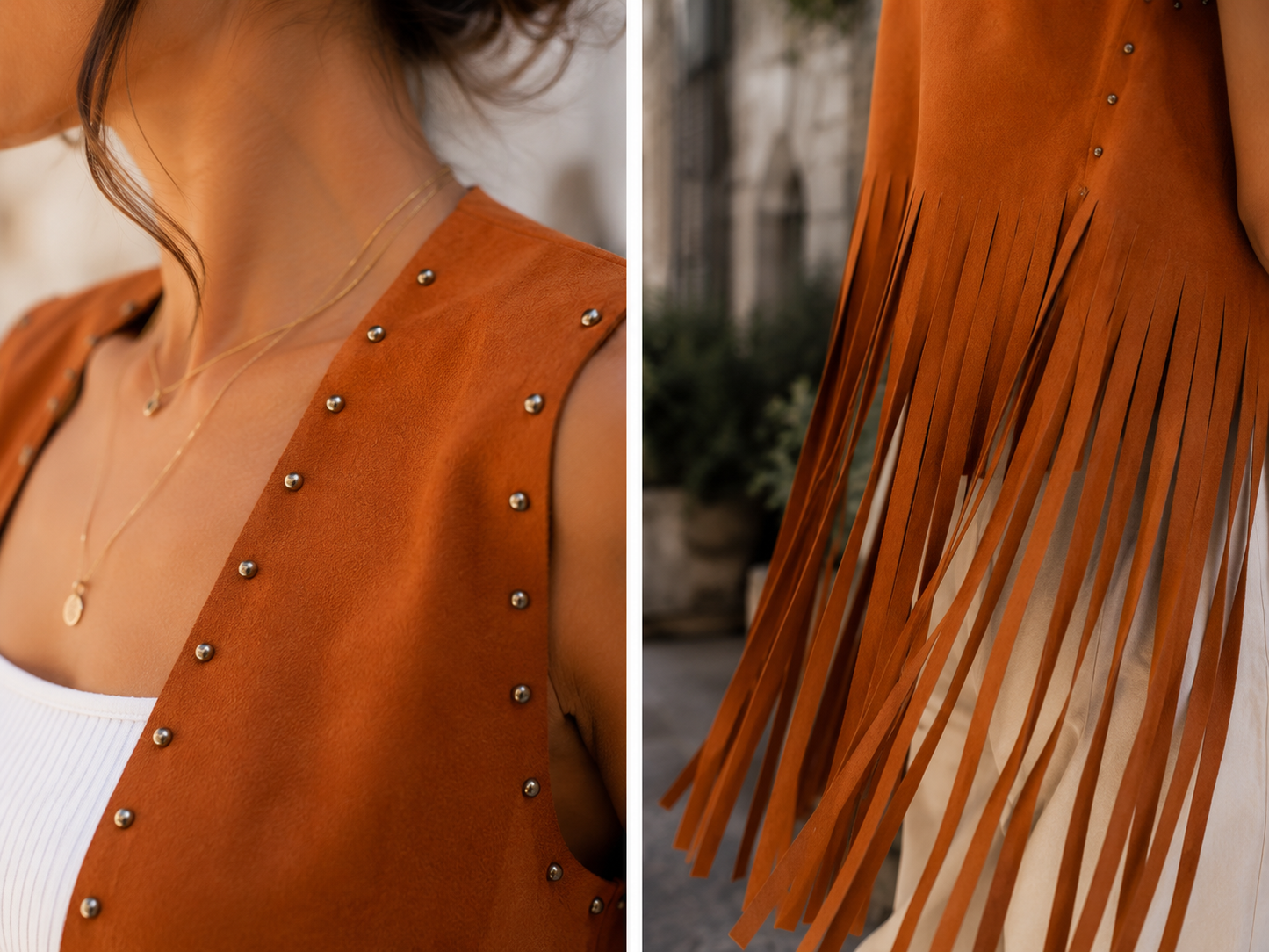 Gilet con frange