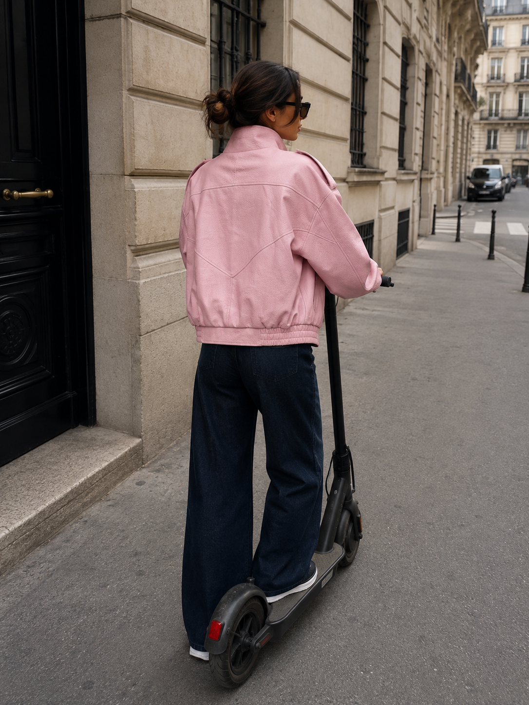 Giubbino Over in Ecopelle Rosa
