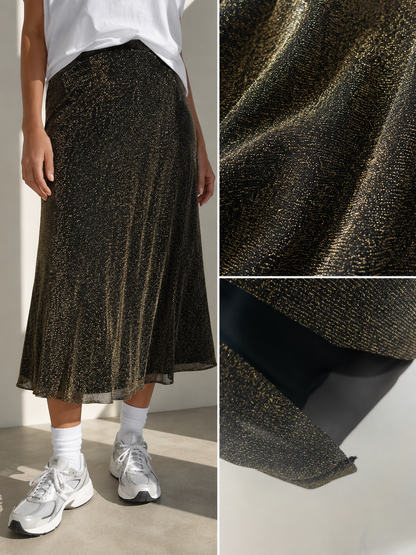 Gonna Longuette Glam Gold