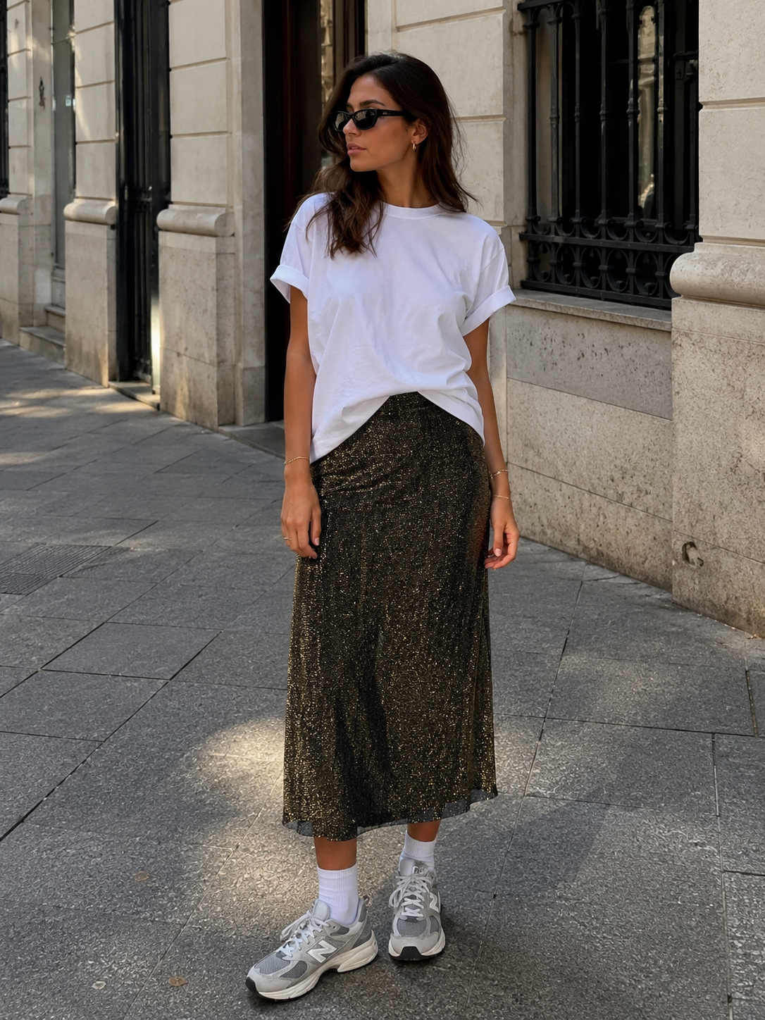 Gonna Longuette Glam Gold